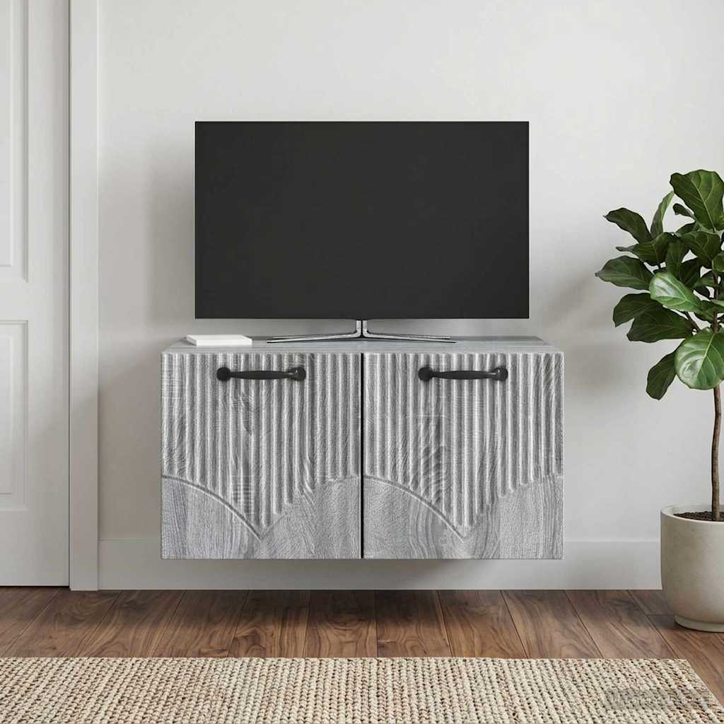 899021_1.jpg vidaXL Nástenná TV skrinka Nástenný Sivá sonoma 59,5 x 41 x 30 cm – Obrázok 1