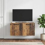 vidaXL Nástenná TV skrinka Staré drevo 59,5 x 41 x 30 cm – Obrázok 4