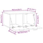 vidaXL Nástenná TV skrinka Nástenný Dub artisan 59,5 x 41 x 30 cm – Obrázok 10