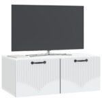 vidaXL Nástenná TV skrinka Biela 78,5 x 41 x 30 cm Kompozitné drevo – Obrázok 3