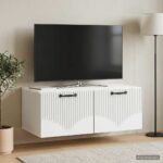 vidaXL Nástenná TV skrinka Biela 78,5 x 41 x 30 cm Kompozitné drevo – Obrázok 4