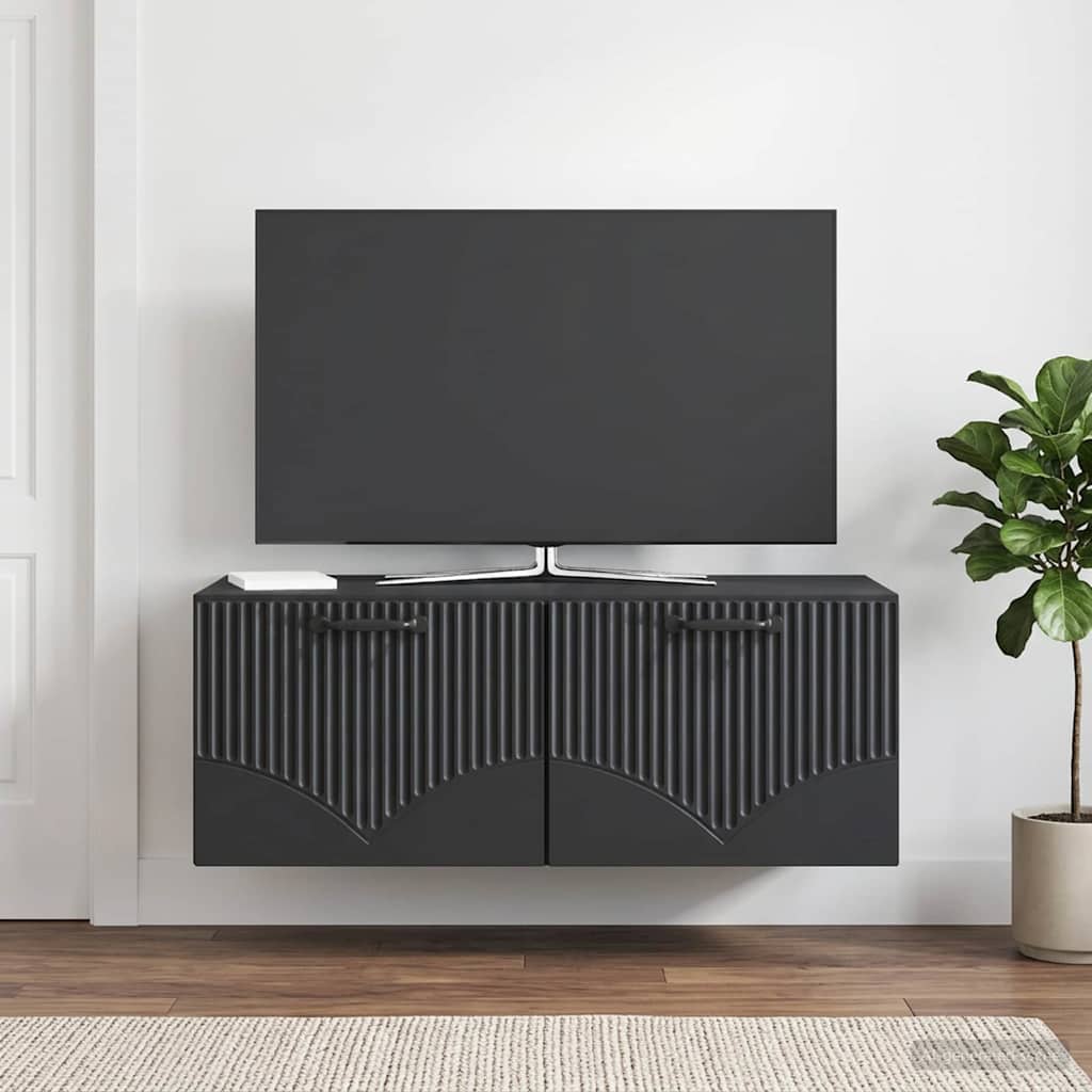 899026_1.jpg vidaXL Nástenná TV skrinka Čierna 78,5 x 41 x 30 cm Kompozitné drevo – Obrázok 1
