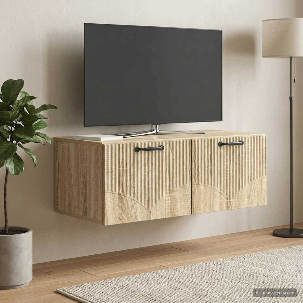 899027_1.jpg vidaXL Nástenná TV skrinka Nástenný Dub sonoma 78,5 x 41 x 30 cm – Obrázok 1