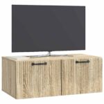 vidaXL Nástenná TV skrinka Nástenný Dub sonoma 78,5 x 41 x 30 cm – Obrázok 3