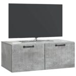vidaXL Nástenná TV skrinka Nástenný Betónovo sivá 78,5 x 41 x 30 cm – Obrázok 3