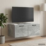 vidaXL Nástenná TV skrinka Nástenný Betónovo sivá 78,5 x 41 x 30 cm – Obrázok 4