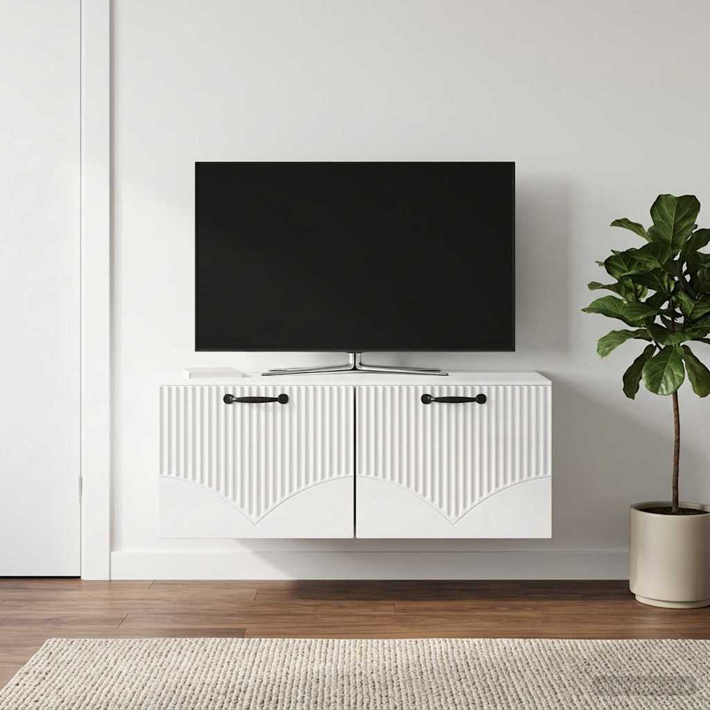 899029_1.jpg vidaXL Nástenná TV skrinka Biela s vysokým leskom 78,5 x 41 x 30 cm – Obrázok 1