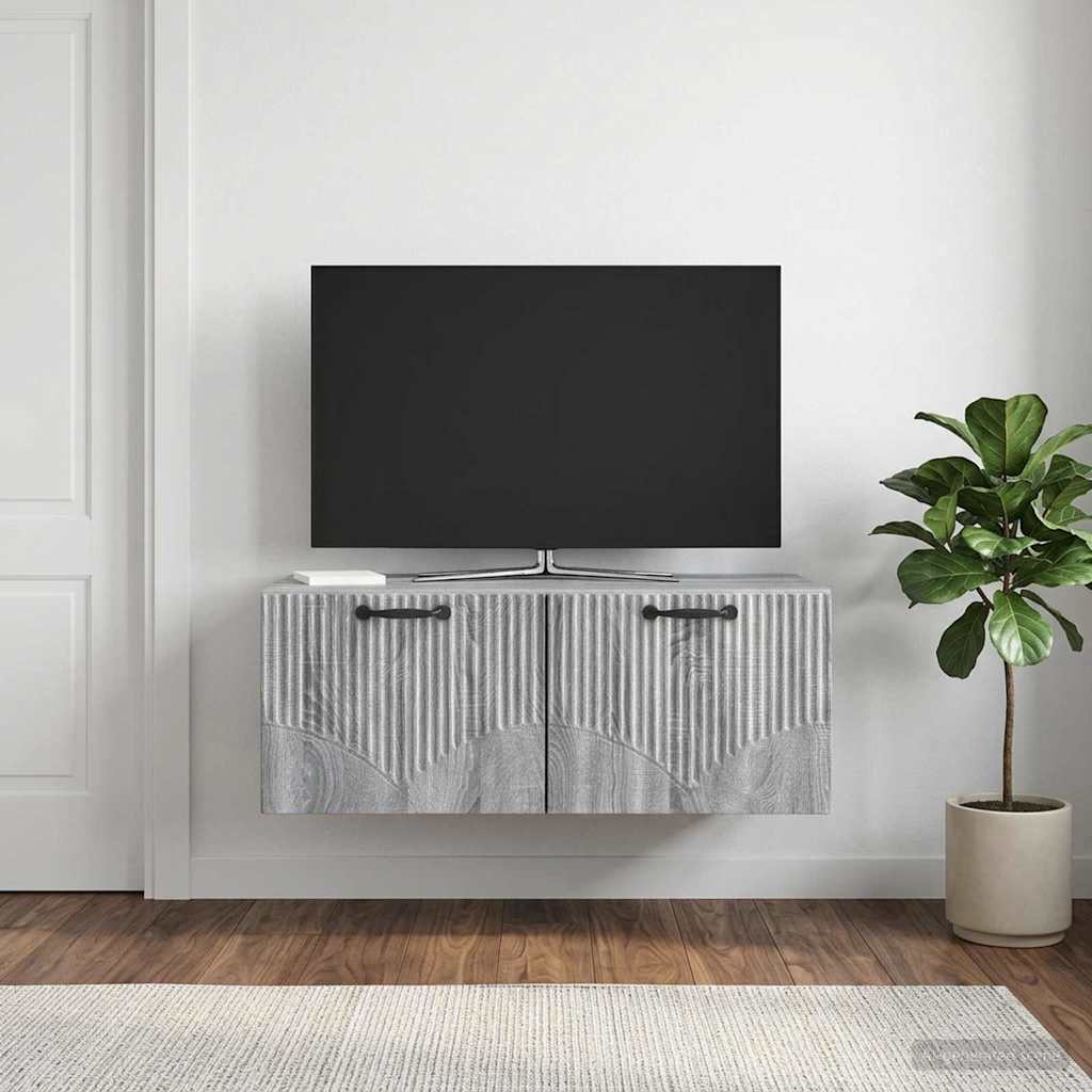 899031_1.jpg vidaXL Nástenná TV skrinka Nástenný Sivá sonoma 78,5 x 41 x 30 cm – Obrázok 1