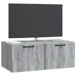 vidaXL Nástenná TV skrinka Nástenný Sivá sonoma 78,5 x 41 x 30 cm – Obrázok 3