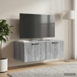 vidaXL Nástenná TV skrinka Nástenný Sivá sonoma 78,5 x 41 x 30 cm – Obrázok 4