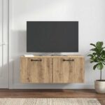 vidaXL Nástenná TV skrinka Nástenný Dub artisan 78,5 x 41 x 30 cm