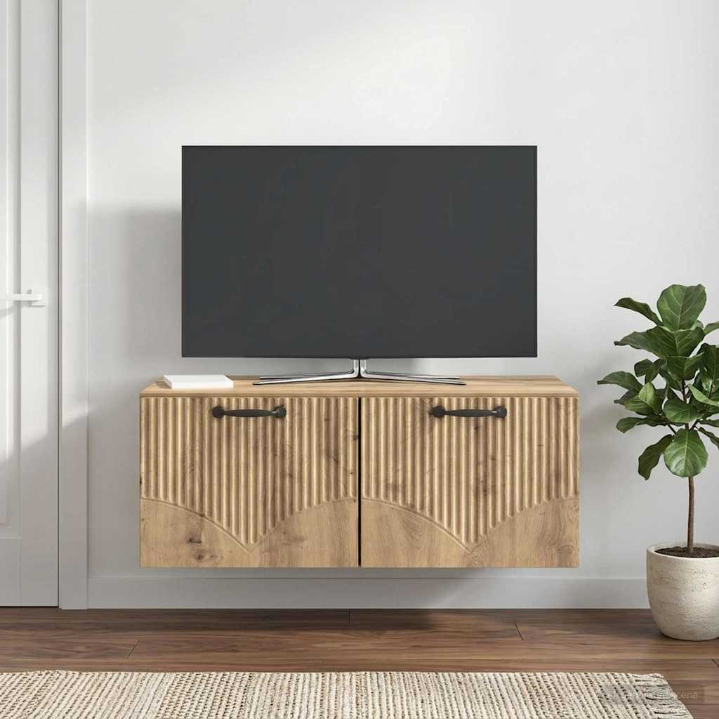 899034_1.jpg vidaXL Nástenná TV skrinka Nástenný Dub artisan 78,5 x 41 x 30 cm – Obrázok 1
