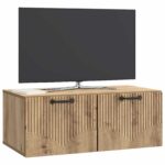 vidaXL Nástenná TV skrinka Nástenný Dub artisan 78,5 x 41 x 30 cm – Obrázok 3