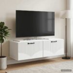 vidaXL Nástenná TV skrinka Biela 98 x 41 x 30 cm Kompozitné drevo
