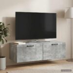 vidaXL Nástenná TV skrinka Nástenný Betónovo sivá 98 x 41 x 30 cm – Obrázok 4