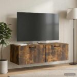 vidaXL Nástenná TV skrinka Dymový dub 98 x 41 x 30 cm Kompozitné drevo