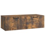 vidaXL Nástenná TV skrinka Dymový dub 98 x 41 x 30 cm Kompozitné drevo – Obrázok 2