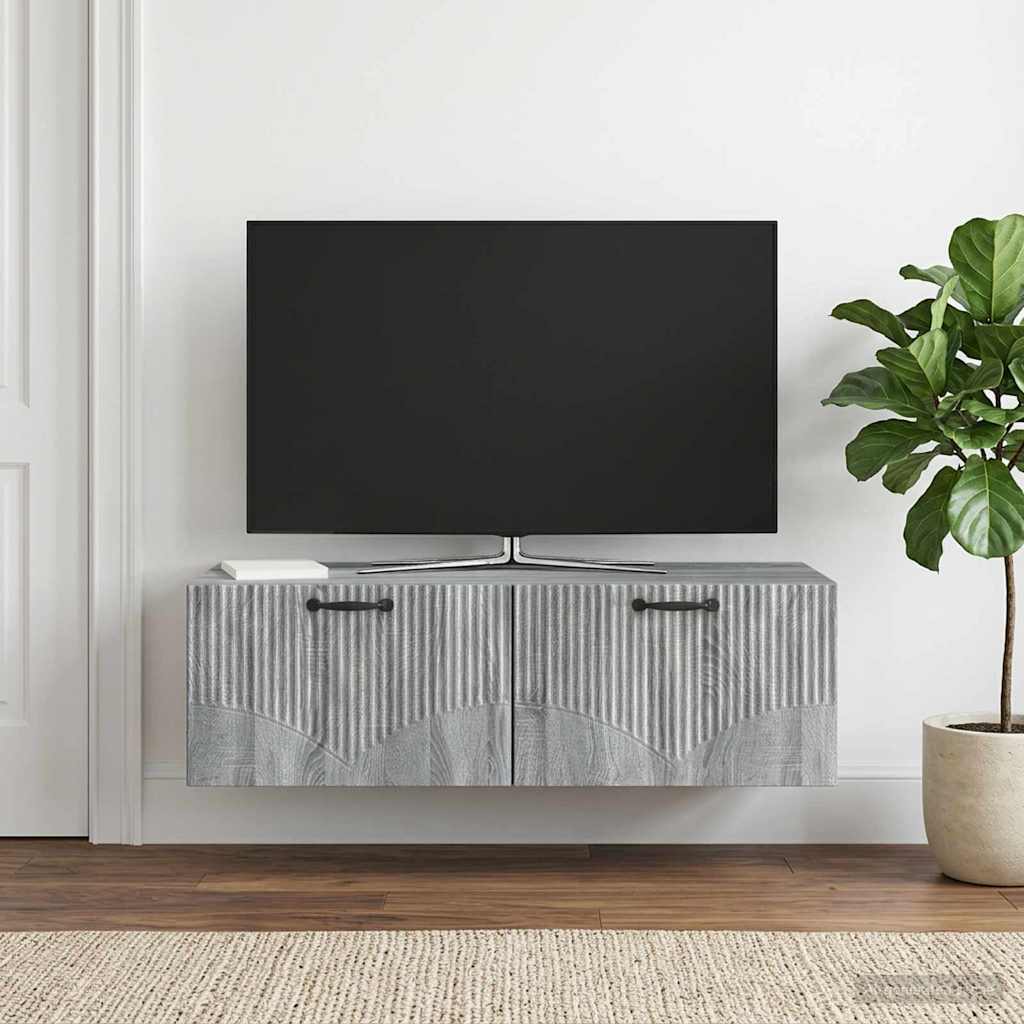 899041_1.jpg vidaXL Nástenná TV skrinka Nástenný Sivá sonoma 98 x 41 x 30 cm – Obrázok 1