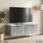 vidaXL Nástenná TV skrinka Nástenný Sivá sonoma 98 x 41 x 30 cm – Obrázok 4