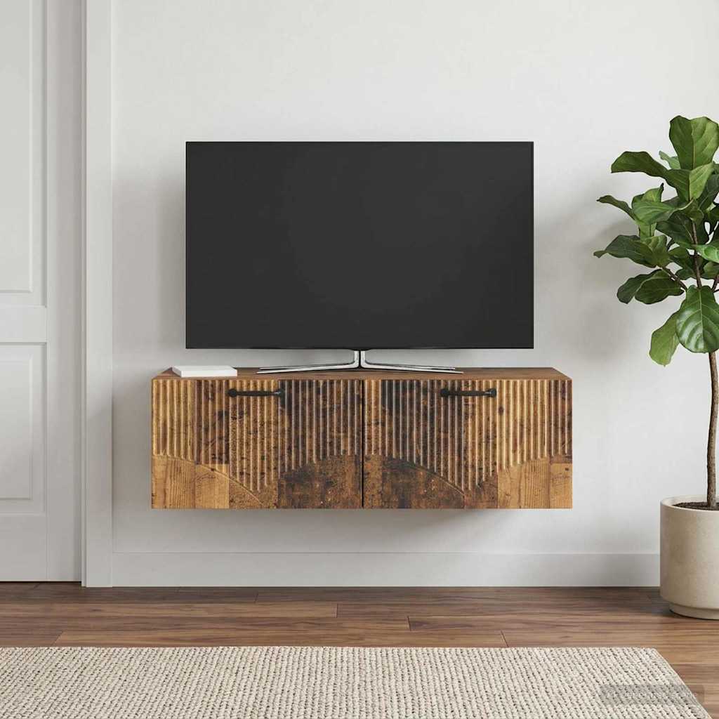899043_1.jpg vidaXL Nástenná TV skrinka Staré drevo 98 x 41 x 30 cm – Obrázok 1