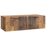 vidaXL Nástenná TV skrinka Staré drevo 98 x 41 x 30 cm – Obrázok 2