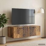 vidaXL Nástenná TV skrinka Staré drevo 98 x 41 x 30 cm – Obrázok 4