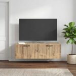 vidaXL Nástenná TV skrinka Nástenný Dub artisan 98 x 41 x 30 cm – Obrázok 4