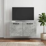 vidaXL Nástenná TV skrinka Nástenný Betónovo sivá 59,5 x 31 x 30 cm – Obrázok 4