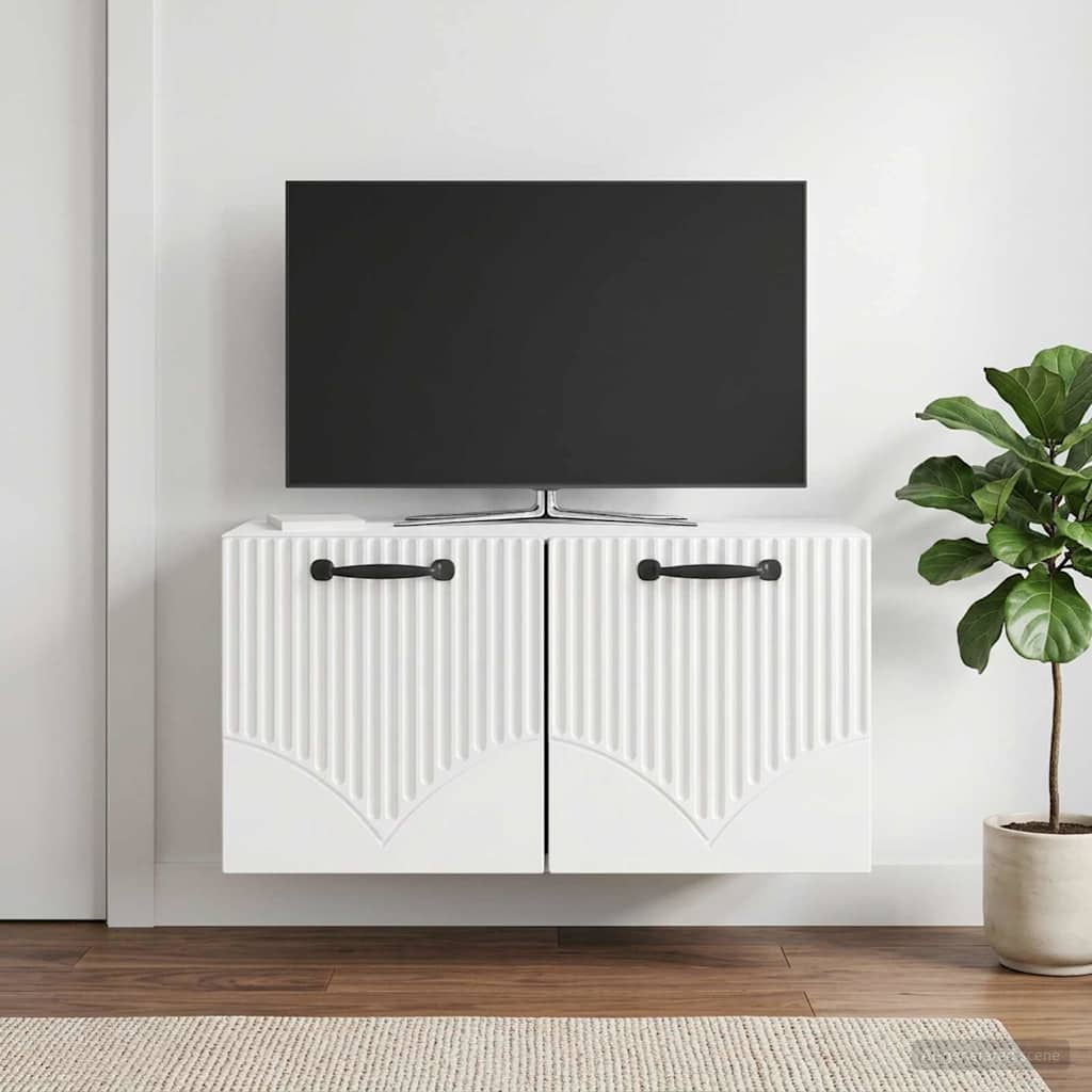 899049_1.jpg vidaXL Nástenná TV skrinka Biela s vysokým leskom 59,5 x 31 x 30 cm – Obrázok 1