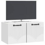 vidaXL Nástenná TV skrinka Biela s vysokým leskom 59,5 x 31 x 30 cm – Obrázok 3