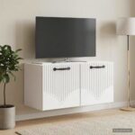 vidaXL Nástenná TV skrinka Biela s vysokým leskom 59,5 x 31 x 30 cm – Obrázok 4