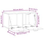 vidaXL Nástenná TV skrinka Nástenný Dymový dub 59,5 x 31 x 30 cm – Obrázok 10