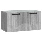 vidaXL Nástenná TV skrinka Nástenný Sivá sonoma 59,5 x 31 x 30 cm – Obrázok 2