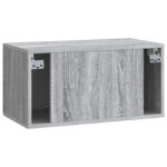 vidaXL Nástenná TV skrinka Nástenný Sivá sonoma 59,5 x 31 x 30 cm – Obrázok 8
