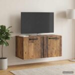 vidaXL Nástenná TV skrinka Staré drevo 59,5 x 31 x 30 cm – Obrázok 4