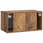 vidaXL Nástenná TV skrinka Staré drevo 59,5 x 31 x 30 cm – Obrázok 8