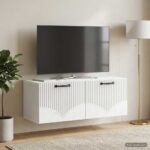 vidaXL Nástenná TV skrinka Biela 78,5 x 31 x 30 cm Kompozitné drevo – Obrázok 4