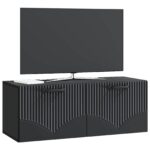 vidaXL Nástenná TV skrinka Čierna 78,5 x 31 x 30 cm Kompozitné drevo – Obrázok 3