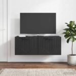 vidaXL Nástenná TV skrinka Čierna 78,5 x 31 x 30 cm Kompozitné drevo – Obrázok 4