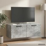 vidaXL Nástenná TV skrinka Nástenný Betónovo sivá 78,5 x 31 x 30 cm
