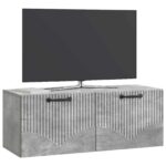 vidaXL Nástenná TV skrinka Nástenný Betónovo sivá 78,5 x 31 x 30 cm – Obrázok 3