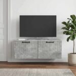 vidaXL Nástenná TV skrinka Nástenný Betónovo sivá 78,5 x 31 x 30 cm – Obrázok 4