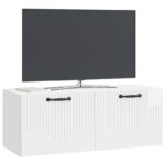 vidaXL Nástenná TV skrinka Biela s vysokým leskom 78,5 x 31 x 30 cm – Obrázok 3