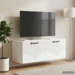 vidaXL Nástenná TV skrinka Biela s vysokým leskom 78,5 x 31 x 30 cm – Obrázok 4