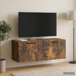 vidaXL Nástenná TV skrinka Nástenný Dymový dub 78,5 x 31 x 30 cm – Obrázok 4