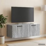 vidaXL Nástenná TV skrinka Nástenný Sivá sonoma 78,5 x 31 x 30 cm