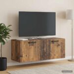 vidaXL Nástenná TV skrinka Staré drevo 78,5 x 31 x 30 cm