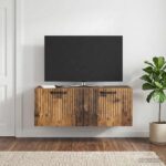 vidaXL Nástenná TV skrinka Staré drevo 78,5 x 31 x 30 cm – Obrázok 4