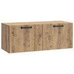 vidaXL Nástenná TV skrinka Nástenný Dub artisan 78,5 x 31 x 30 cm – Obrázok 2