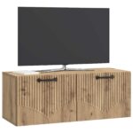 vidaXL Nástenná TV skrinka Nástenný Dub artisan 78,5 x 31 x 30 cm – Obrázok 3